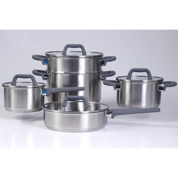Batterie de cuisine 9 pièces en acier inoxydable Oster Beauford