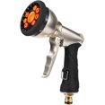 thumbnail image 1 of Garden Shower, Garden Hand Shower 9 Watering Patterns, Garden Spray Guns 100% Metal Multifunction Water Sprayer For Car Washes, Garden Watering, Pet Shower, 1 of 7
