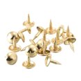 thumbnail image 2 of Unique Bargains 8mm Dia 10mm Height Gold Tone Round Thumb Nail Tacks 50 Pack, 2 of 3