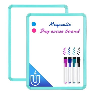 VUSIGN 11" x 14" Magnetic Dry Erase Whiteboard,2 Pack Small Whiteboard with 2 Magnets and 4 Markers,Green