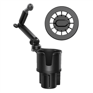 Porte-gobelets de voiture avec support téléphonique 360 Degré Rotation Magnétique Support de téléphone cellulaire Porte-gobelets Adaptateur Support de Téléphone,1 x Kit de porte-gobelet de voiture pour téléphone mobile, Noir