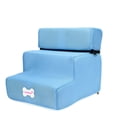 thumbnail image 2 of Riforla 3 Step Dog Step Stairs Pet Ladder Cover Removable Comfortable Non Dog Ramp Staircases Suitable for Small Dogs Pet Supplies Blue One Size, 2 of 7