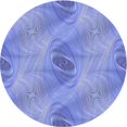 thumbnail image 1 of Ahgly Company Tapis Rond Lavable en Machine Intérieur Transitionnel Bleu Denim, 7 Pieds Rond, 1 of 7