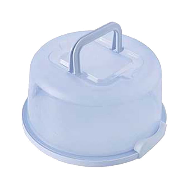 2-In-1 Round Cake Carrier with Lid and Handle for Cakes,Cupcakes,Cake Carrier with Handle,Cake Holder with Cover Lid,Round Cupcake Container Saver Transporter for Pies Cookies Nuts Fruit Storage