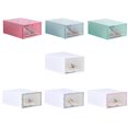 thumbnail image 2 of Flip Shoes Box Transparent Drawer box plastic shoe Case Plastic Shoe Boxes Stackable Storage Case Organizer, 2 of 7