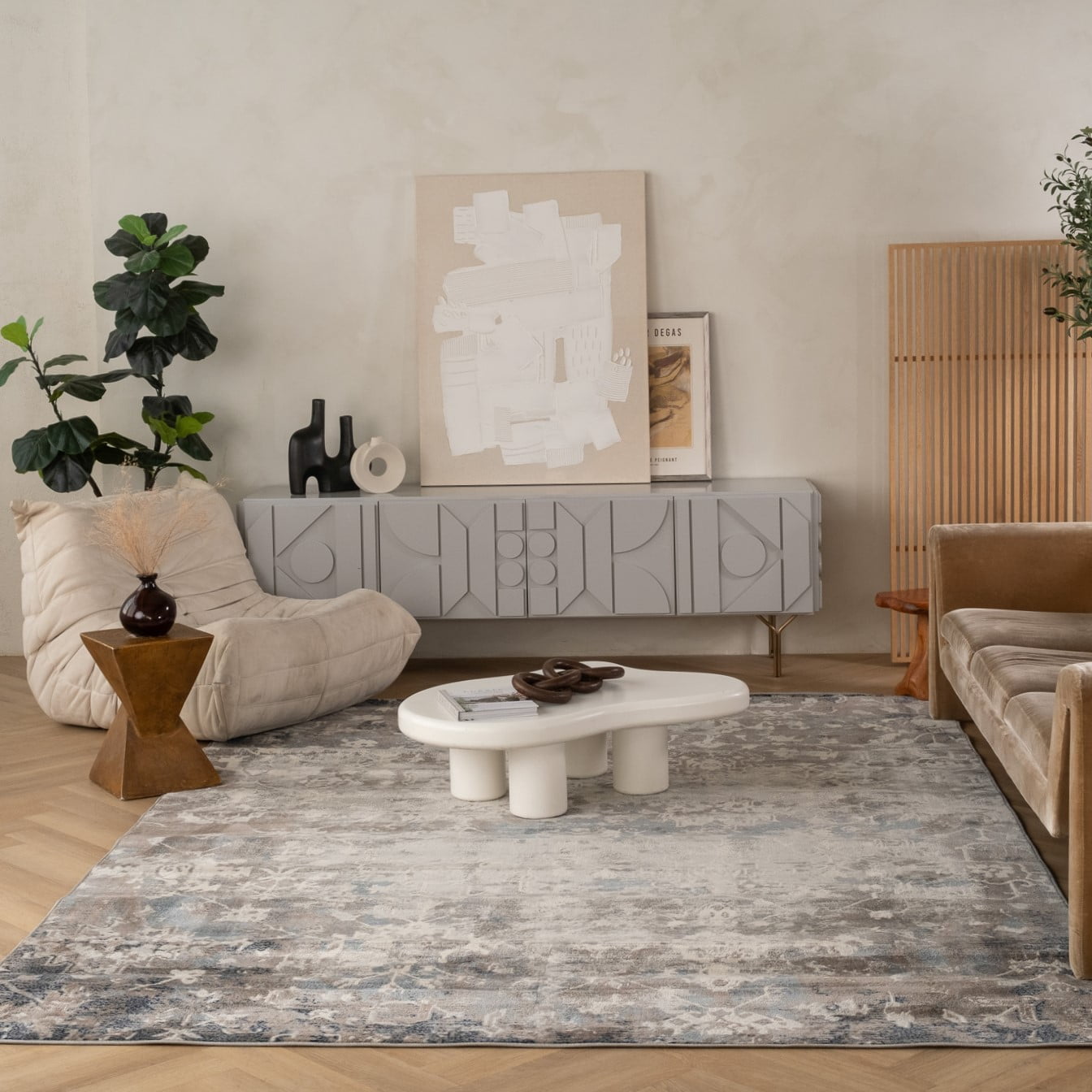 Rug Branch Havana Collection Tapis traditionnel en détresse.