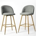 thumbnail image 4 of Homy Casa Grey Upholstered Counter Height Bar Stools, Set of 2, 4 of 9