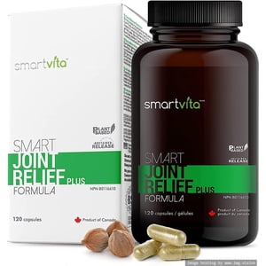Smartvita - Supplément articulaire, Muscle Relaxant, Vegan Joint Support avec AyuFlex, Boswellin & BioPerine, Technologie intelligente de libération durable, 120 Capsules
