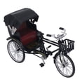 thumbnail image 2 of Rickshaw Model, Glossy Appearance 3 Wheel Rickshaw Model Alloy Material  For Home Black,Green, 2 of 8