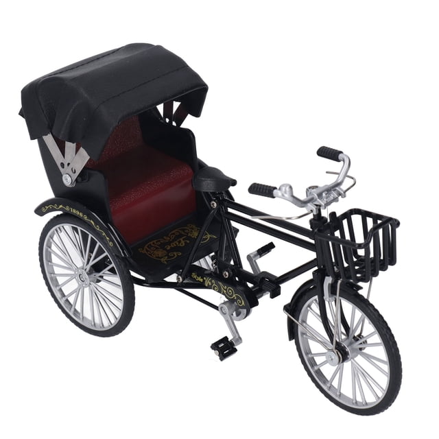 3 Wheel Rickshaw Model, Cute Style Rickshaw Model Decorative Interesting For Home Black,Green