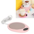 thumbnail image 4 of USB Mug Warmer, Fireproof Efficient Adjustable Electric Beverage Heating Plate Constant Temp  For Milk For Ceramic Cups Pink White,White, 4 of 8
