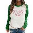 thumbnail image 1 of RKSTN Chandail en Molleton de la Saint-Valentin pour Femmes Mode Imprimé Lettre et Cœur Chandail en Molleton Manches Longues Col Rond Tops, 1 of 4