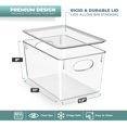 thumbnail image 2 of Sorbus Ensemble de 4 Bacs de Rangement en Plastique Transparent avec Couvercles - Ensemble de Contenants Empilables pour Réfrigérateur et Garde-Manger, 2 of 7