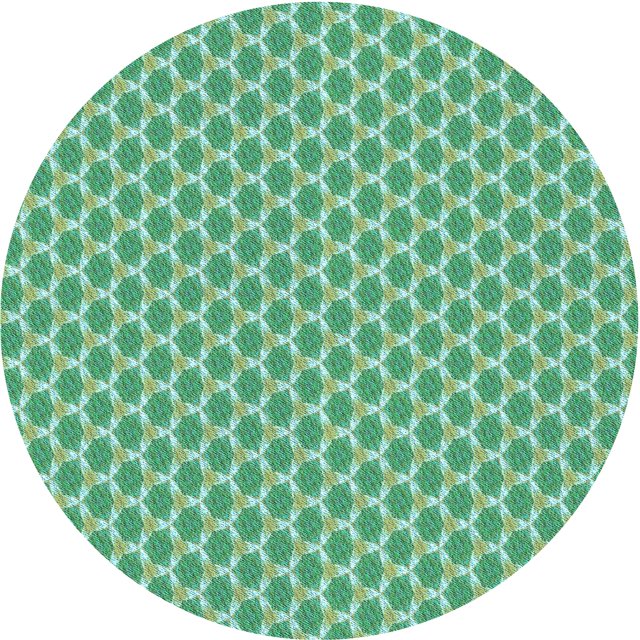 Ahgly Tapis Rond Lavable en Machine Intérieur Transitionnel Vert, 4 Pieds Rond