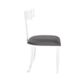 thumbnail image 2 of Heavenly Collection Acrylic Dining Chair, Acrylic Chair with Grey Velvet Upholstery, Grey Dining Chair, T-Shape Acrylic Dining Chair, Dining Room Chair, Grey Upholstered Dining Chair, Kitchen Chair, C, 2 of 2