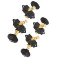 thumbnail image 1 of Left Right Guitar Tuning Knobs, Easy To Install Simple Operation Black And Gold Ukulele Tuning Pegs High Stability  For Bass, 1 of 8