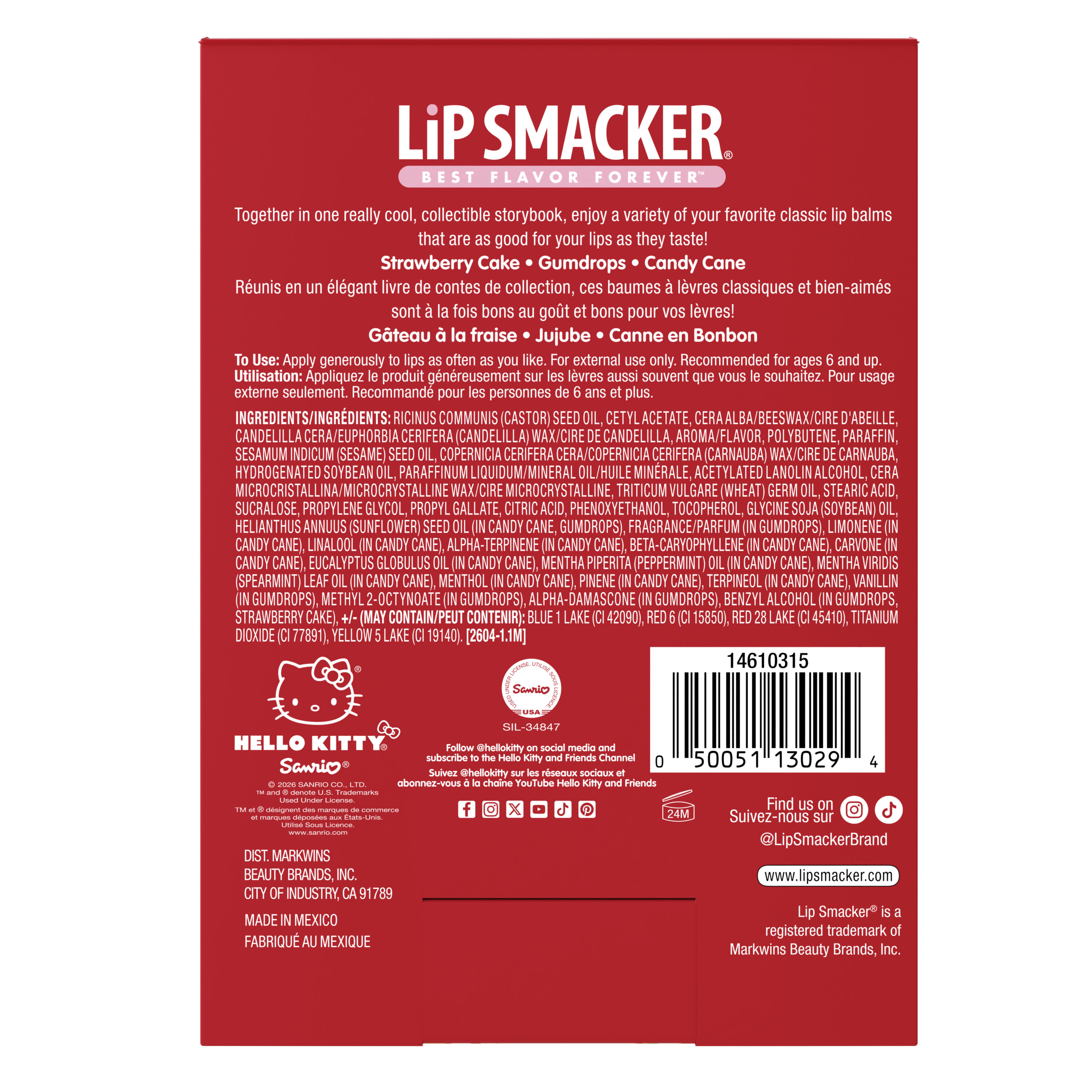 Hello Kitty Storybook Lip Balm Trio Gift Set for Kids