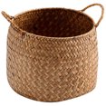 thumbnail image 1 of Woven Storage Box Japanese Style Woven Sundries Basket Cosmetics Organizer Box Woven Flower Basket, 1 of 3