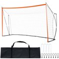 thumbnail image 1 of KFFKFF Portable Soccer Goal, 12x6 ft Adults Kids Backyard Soccer Net, Large Practice Soccer Net, Steel Fiberglass Structure Training Goal Set, All-Weather Outdoor Soccer Goals, 1 of 9