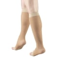 thumbnail image 1 of Truform Sheer Knee High Stockings, Open Toe: 15 - 20 mmHg, Light Beige, Small, 1 of 7