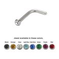 thumbnail image 1 of Nose Screw Bezel Set Jeweled L Bend, 1 of 1