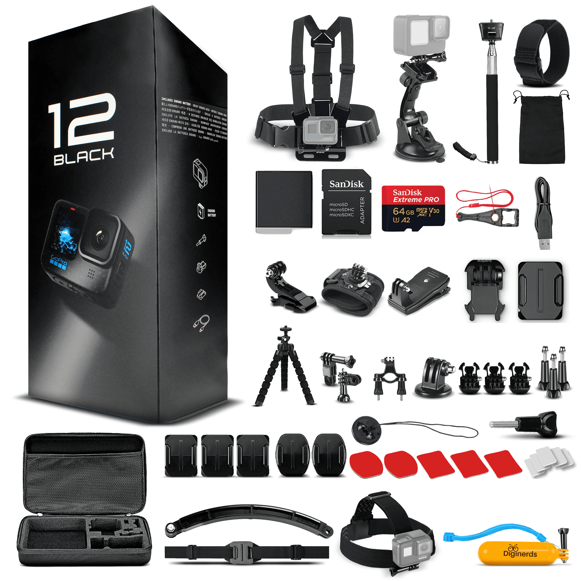 GoPro HERO12 Black Underwater Action Camera with Hyper Smooth 5.3