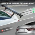 thumbnail image 4 of KFFKFF Auto Wing Spoiler, 43.3 inch Universal Design with Single Deck, Adjustable Lightweight Aluminum, Vehicle Rear Spoiler Wing, Racing Spoiler BGW/JDM Drift in Black, 4 of 9