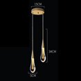thumbnail image 3 of Crystal Pendant Light Modern LED Lantern LED Hanging Lamp for Dining Room Kitchen Foyer 2 Head, 3 of 8