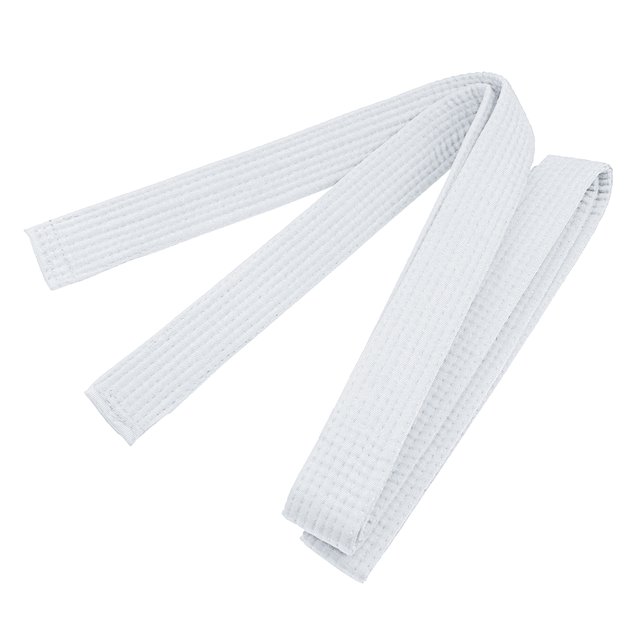 TOPTIE Karate TaeKwonDo Belt, Martial Arts Double Wrap Solid Rank Belt-White-Size 2