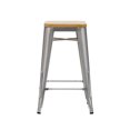 thumbnail image 2 of Heavenly Collection Argent <br>avec Bois Tabouret de Comptoir, 2 of 3