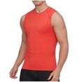 thumbnail image 2 of BADHUB Débardeur Athlétique à Séchage Rapide pour Hommes Compression Course Haute Élasticité Sans Manches T-Shirt Performance Entraînement Coupé Rouge m, 2 of 8