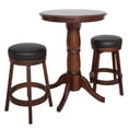 thumbnail image 1 of Hathaway Oxford 3 Piece Hardwood Pub Table Set - Walnut Finish, 1 of 3