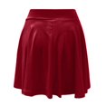 thumbnail image 4 of LNGOOR Jupe Patineuse Mini Plissée Extensible Décontractée pour Femmes avec Shorts Basique Polyvalente Taille Haute, 4 of 6