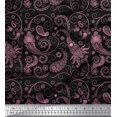 thumbnail image 1 of Soimoi Polyester Crepe Fabric Floral & Paisley Decor Fabric Printed Yard 52 Inch Wide, 1 of 3