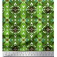 thumbnail image 1 of Soimoi polyester Crepe Fabric Ikat Southwestern Print Sewing Fabric Yard 52 Inch Wide, 1 of 3
