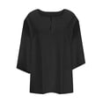 thumbnail image 4 of AherBiu Plus Size T Shirts for Women V Neck Loose Comfy Basic Tees Summer Workout Oversized Tshirt Tops, 4 of 5