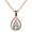 Rose Gold, variant on Cate & Chloe Isabel 18k White Gold Plated Pendant Necklace with Simulated Diamonds Gift for Women