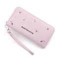 thumbnail image 1 of Womens Long Wallet Fashion Embroidery Flower Zipper Card Wallet Clutch Wallet, 1 of 9