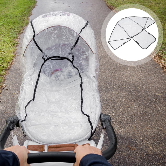 OUNONA Universal Design 1Pcs Pvc Double Stroller Rain Shield For Parents