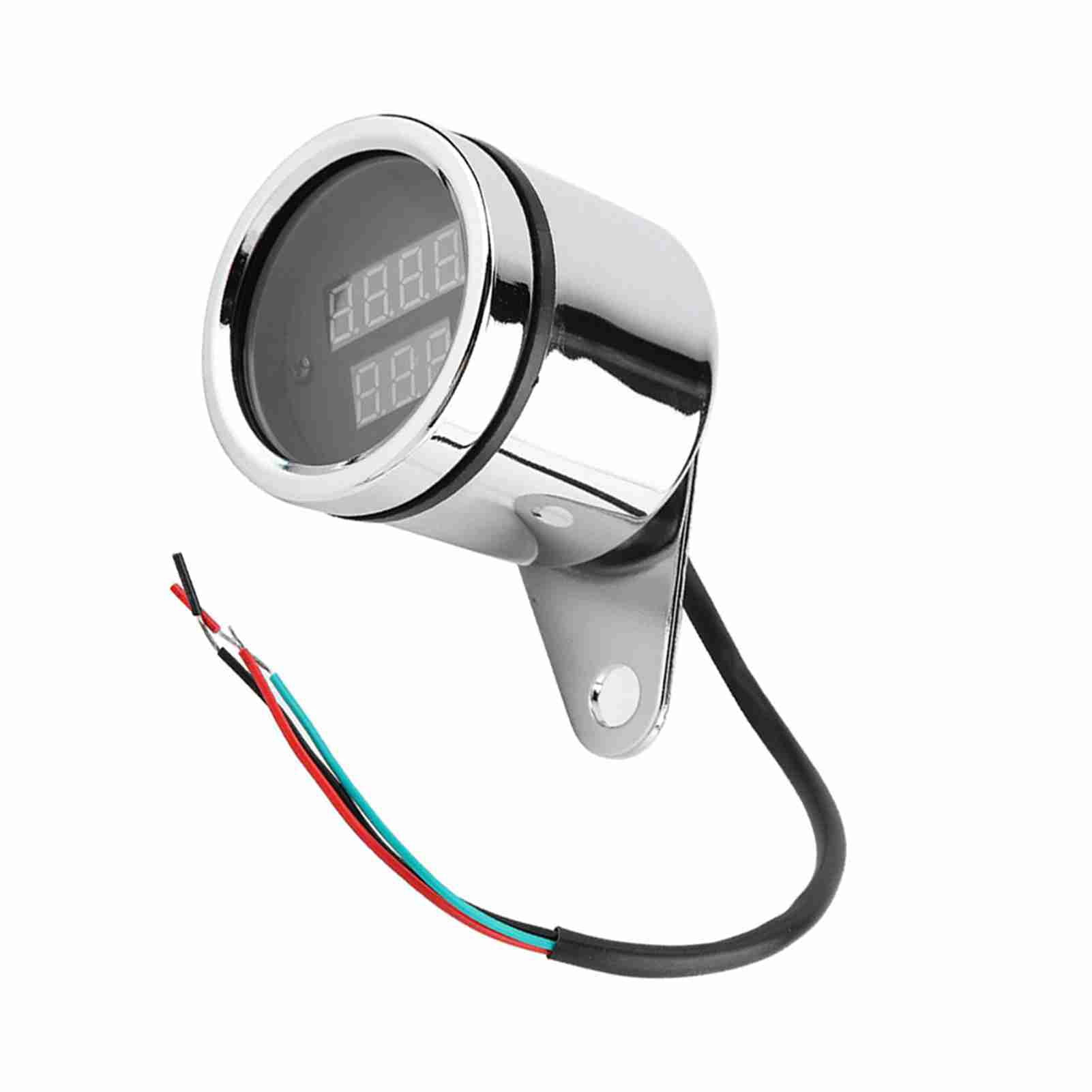 Universal Motorcycle Speedometer, 2 in 1 LED Digital Voltmeter ...