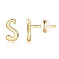 thumbnail image 2 of XZNGL Gold 26 Alphabet Stud Earrings With Gold Plated Finish Womens Earrings, 2 of 9