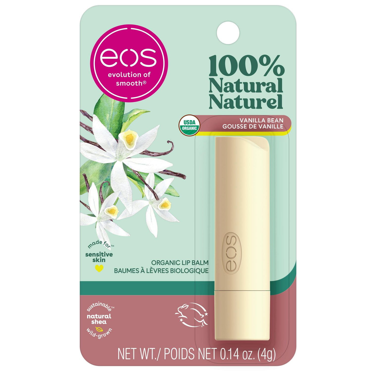 eos 100% Natural & Organic Lip Balm Stick, Vanilla Bean