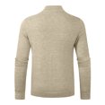thumbnail image 4 of TIMIFIS Chandail à Demi-Glissière pour Hommes, Décontracté, Uni, Col Roulé, Tricot, Manches Longues, Chandail, Printemps, 4 of 4