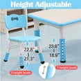 thumbnail image 3 of Ensemble Table pour Enfants et 6 Chaises, Bureau et Chaise pour Tout-Petits à Hauteur Réglable, Table Multi-Activités pour Enfants avec Plateau Anti-Graffiti pour 2 à 10 Ans, Max 300 Lb Ensemble Table pour Enfants et 6 Chaises, Hauteur Réglable T, 3 of 7