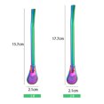 thumbnail image 2 of Amdohai Stainless Steel Straw Spoon Reusable Drinking Spoon Straws Double Filter Flat Smooth Design Straws, 2 of 8
