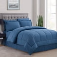 thumbnail image 2 of Sweet Home Collection 8 Piece Comforter Set Bag with Unique Design, Bed Sheets, 2 Pillowcases & 2 Shams Down Alternative All Season Warmth, Queen, Denim, 2 of 4