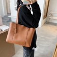 thumbnail image 3 of Grand Sac Fourre-Tout Réversible pour Femmes Rétro à Franges en Cuir, Sacs à Bandoulière, Sacs à Main Mode pour Dames, Sac Cartable (Blanc), 3 of 7