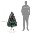 thumbnail image 3 of Prelit Artificial Optical Christmas Tree Spruce Tree Holiday Decor w/ Metal, 3 of 10