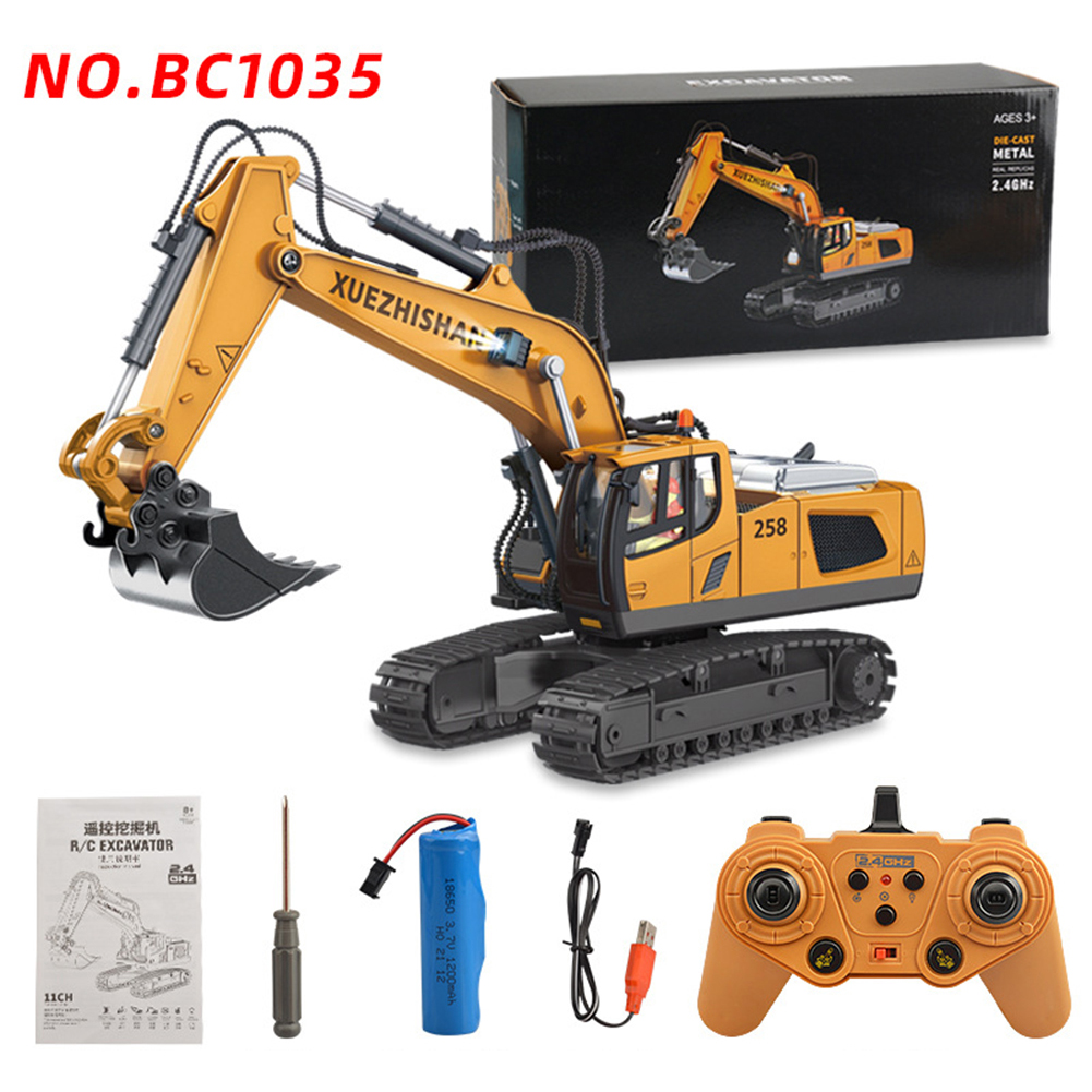 Alloy Engineering Vehicle Remote Control Excavator Bulldozer Dump Truck Electric Toys For Boys
