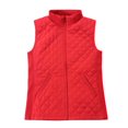 thumbnail image 1 of Bienzoe Gilet Sans Manches Matelassé Décontracté pour Femme, Léger, Côtelé Extensible, Rouge, P, 1 of 6